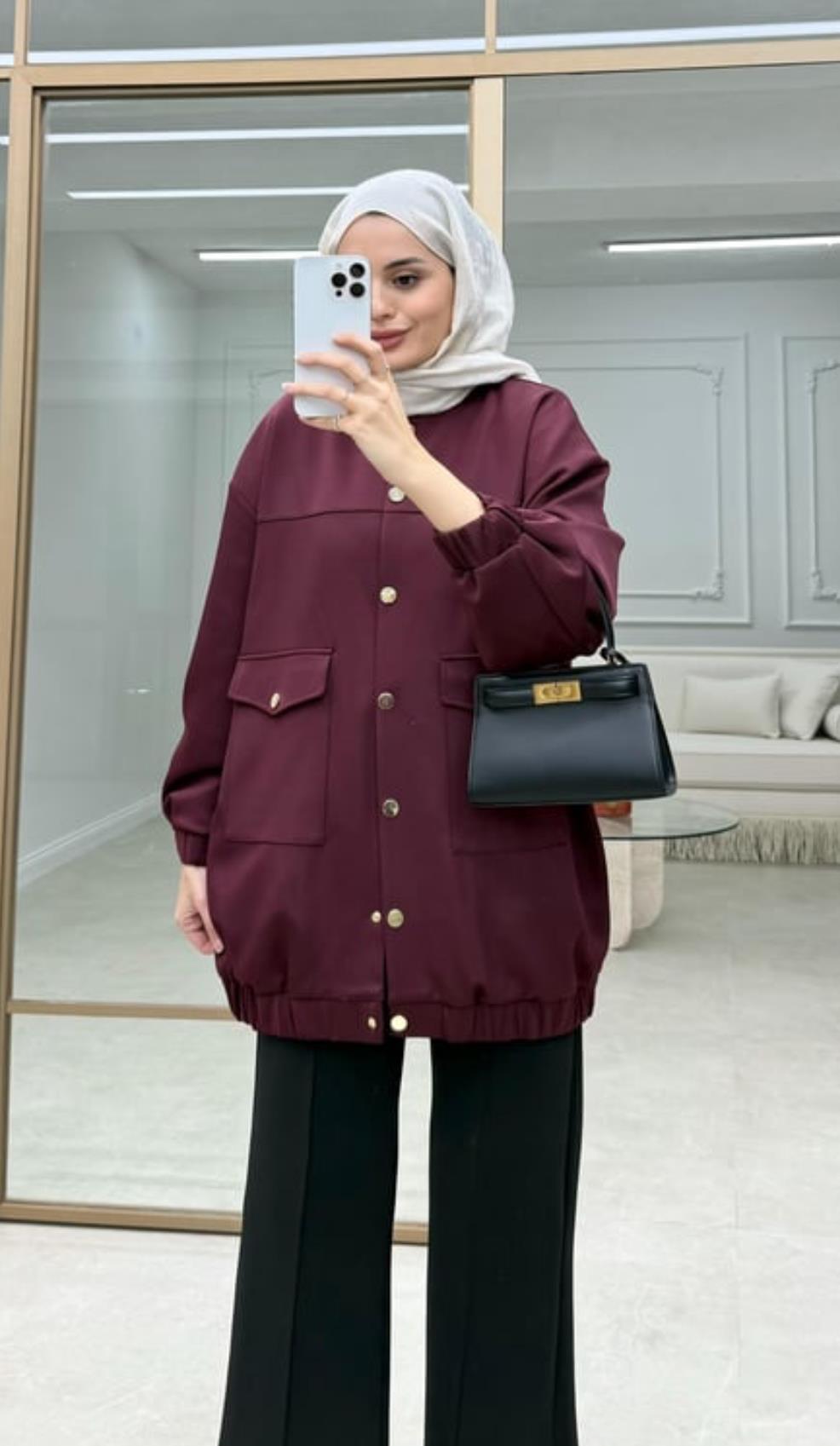 Bordo Scuba Bomber Ceket