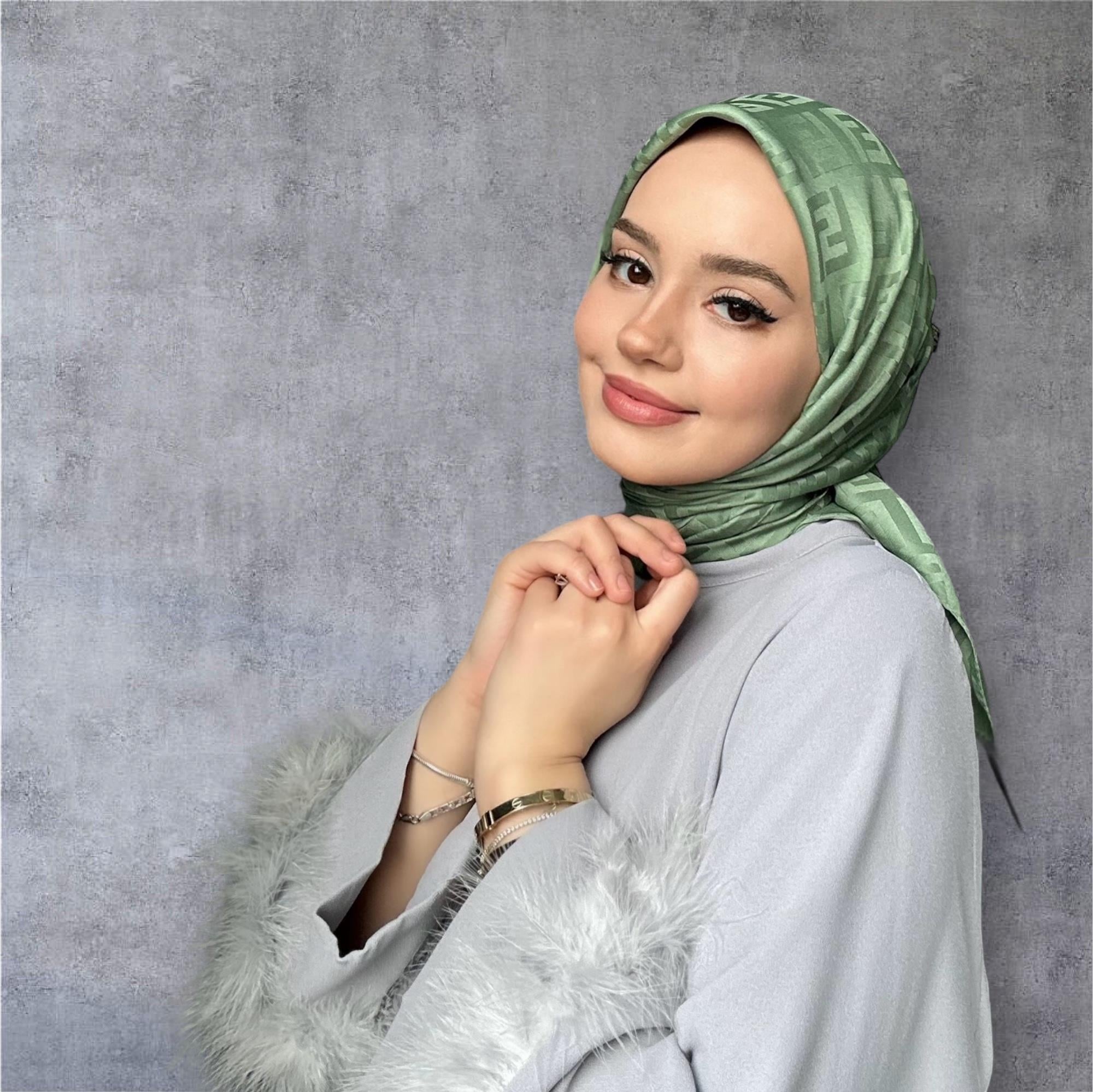 Çay ağacı F Desen Soft Eşarp