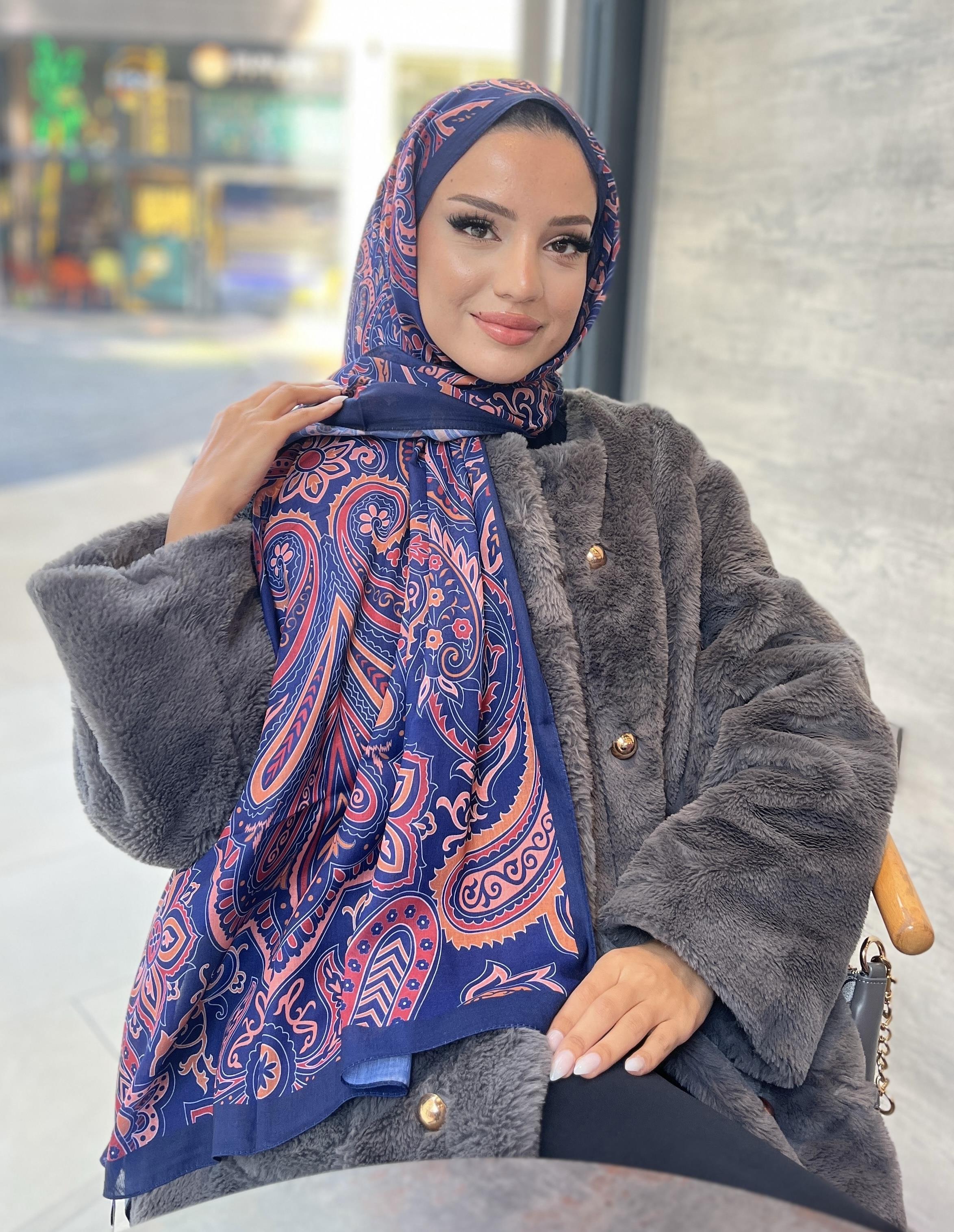 Laci-Fuşya Etnik Şal