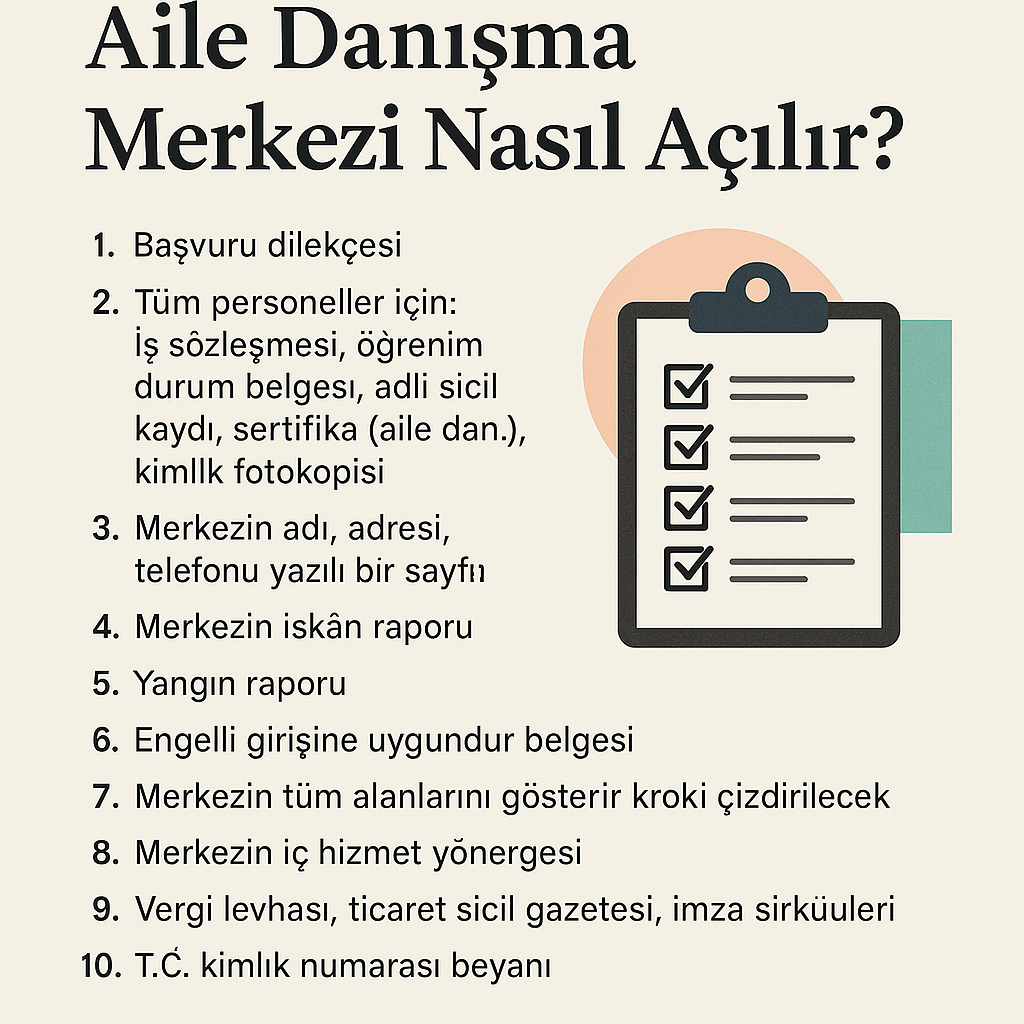 Aile Danışma Merkezi Açmak İçin Hangi Evrakları Hazırlamam Gerekir?
