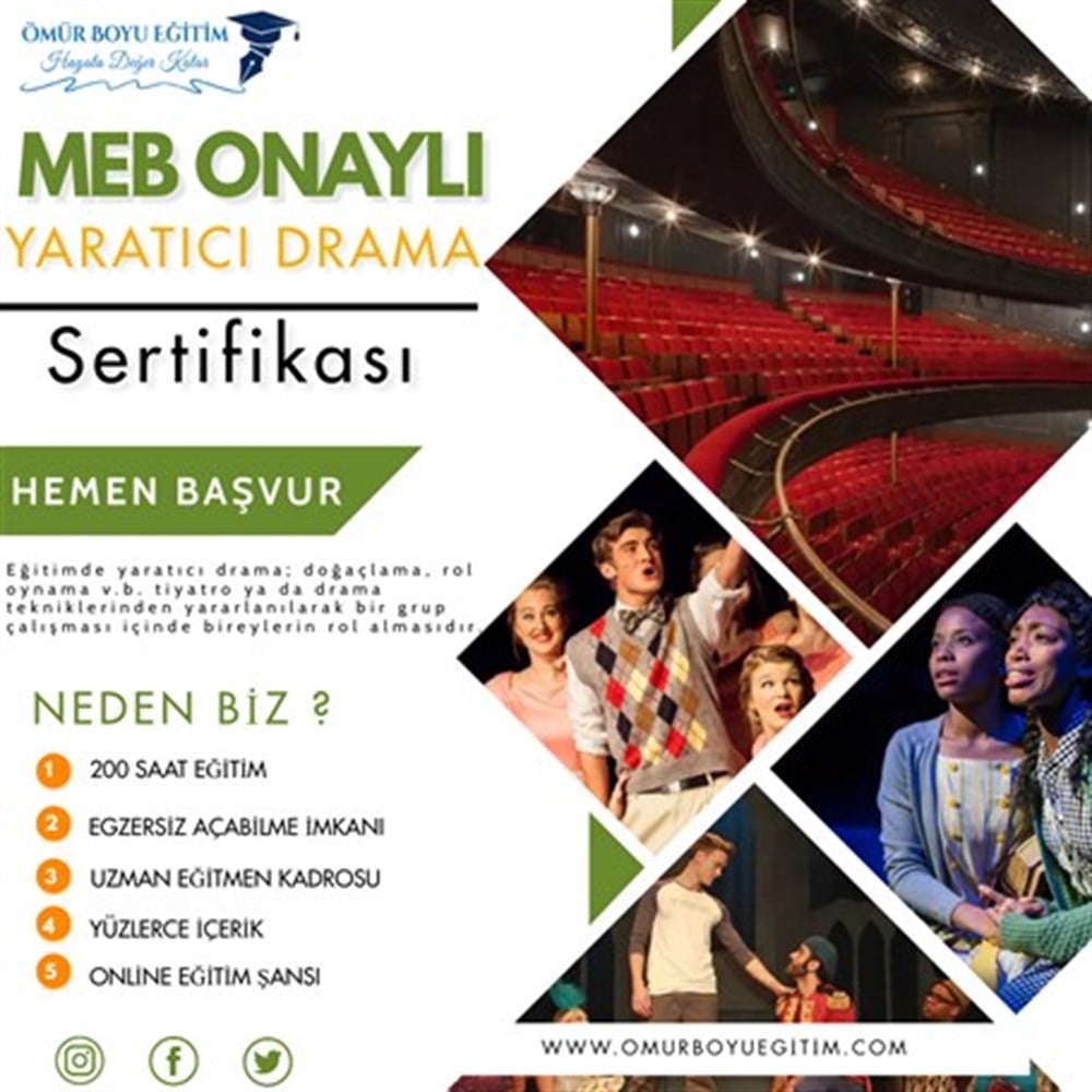 Yaratıcı Drama Eğitmenliği 320 Saat