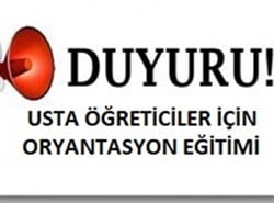 Üniversite OnaylıUSTA ÖĞRETİCİ ORYANTASYON EĞİTİMi