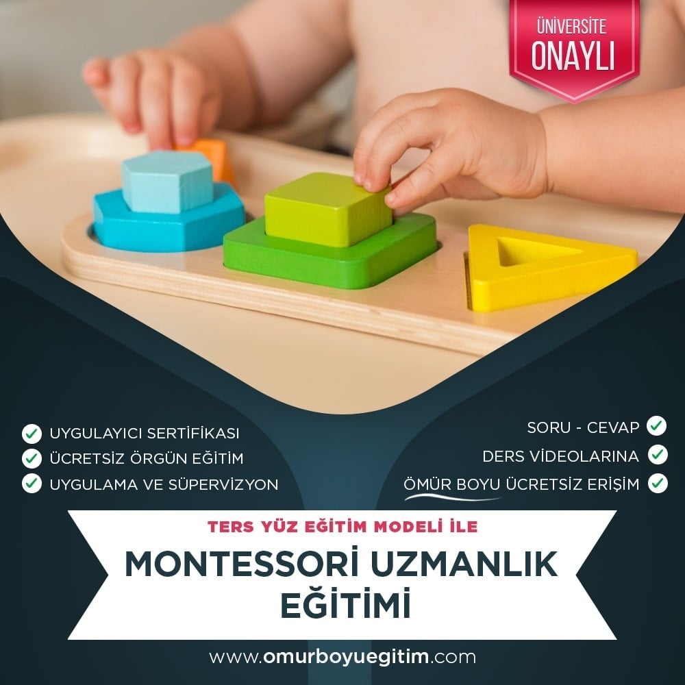 Üniversite OnaylıMontessori Uzmanlık Eğitimi Sertifika Kursu