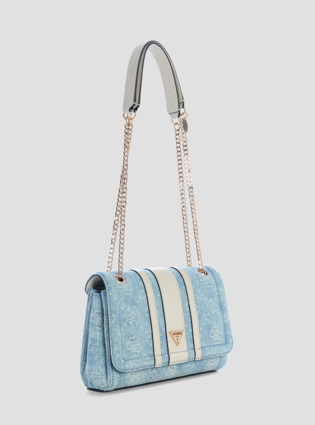 Denim logo Noelle II kapaklı çanta-DL967221