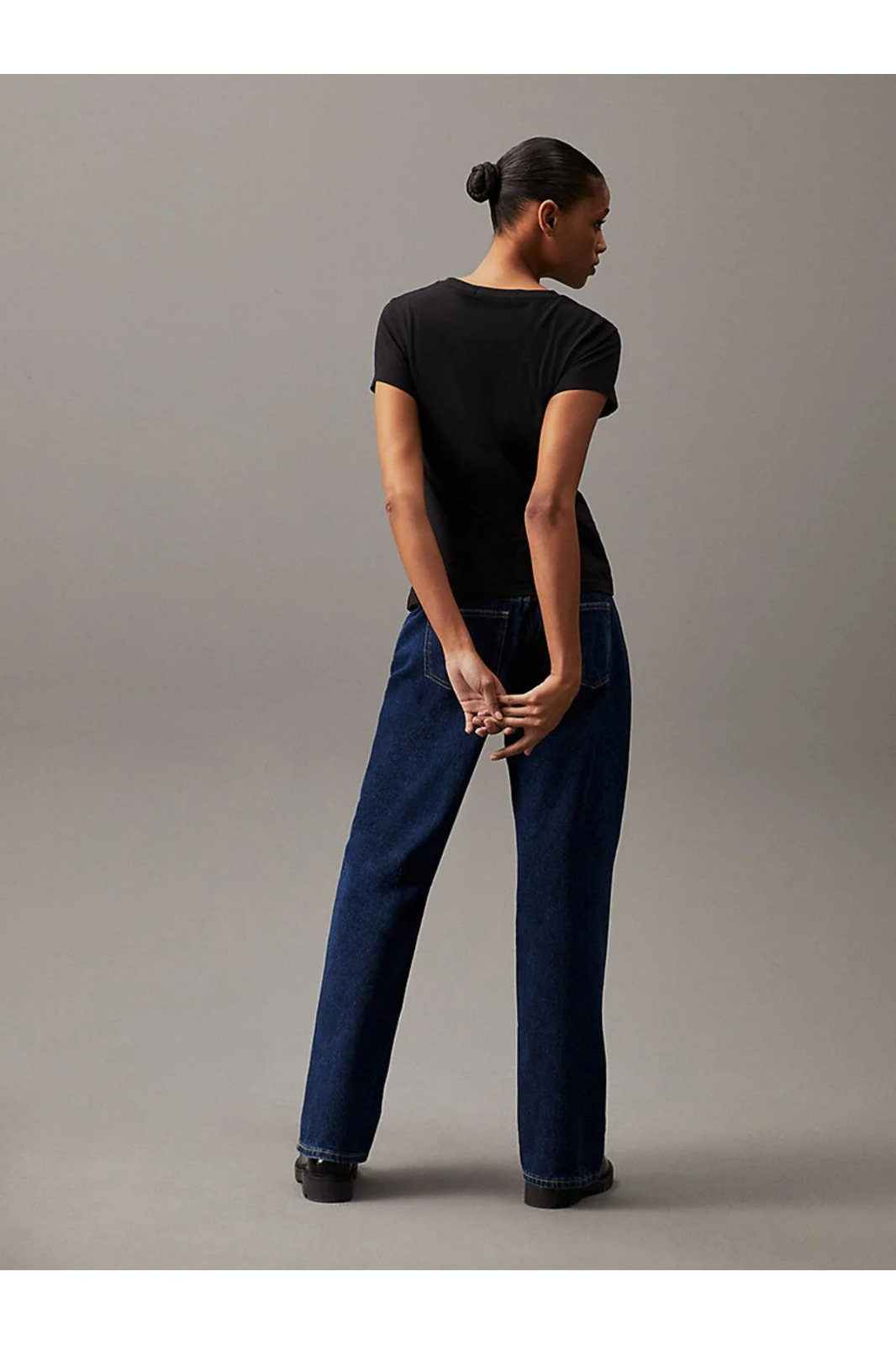 Kadın Institutional Logo Slim T-Shirt-J20J220253BEH