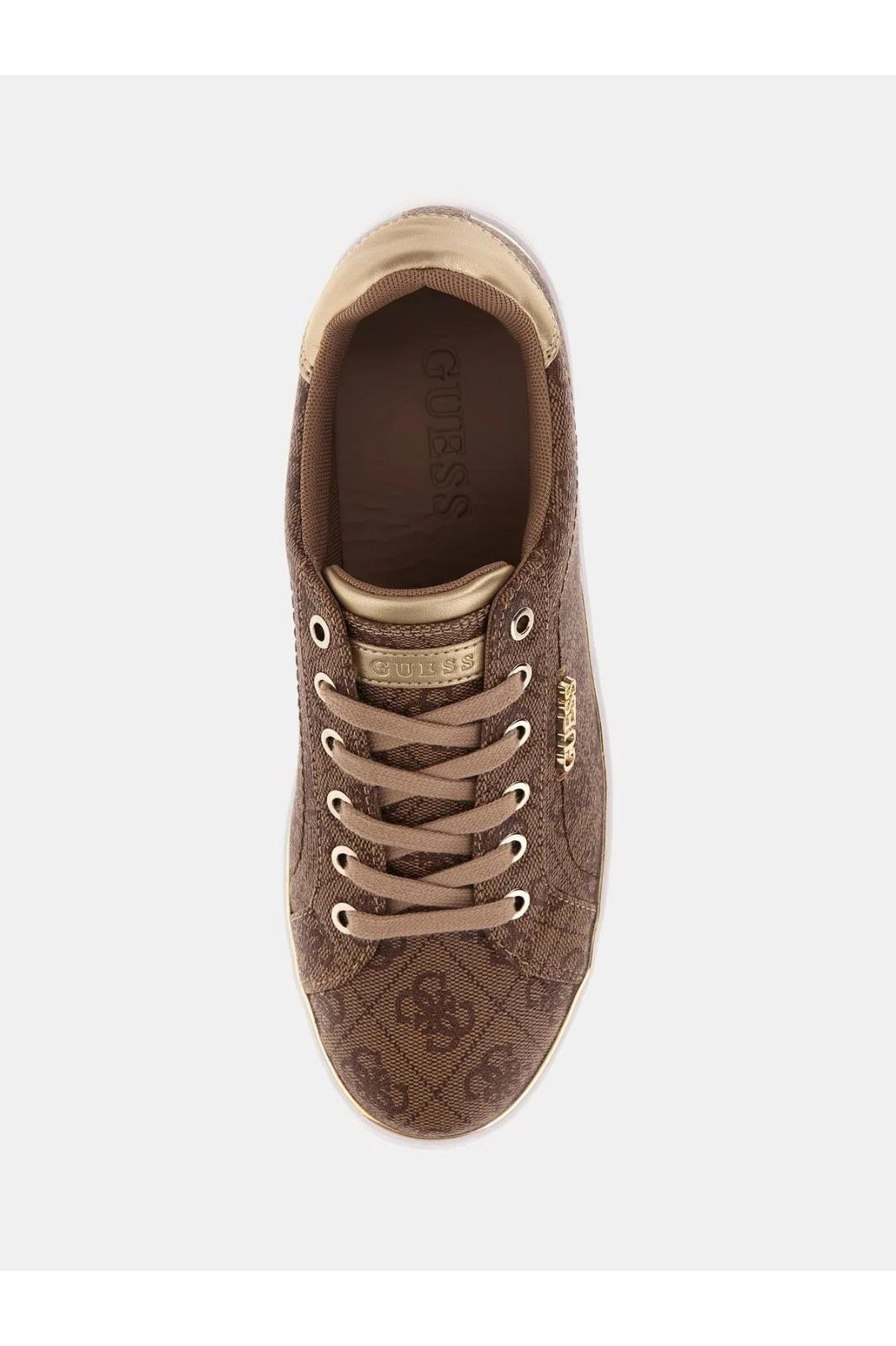 Guess ayakkabı FL7BKIFAL12 Beckie All Over Logo Trainers