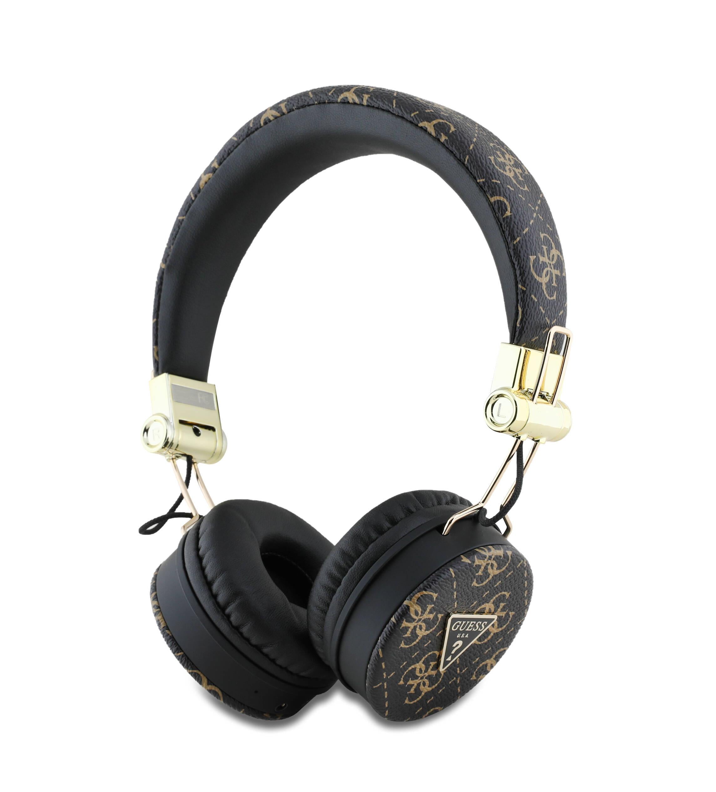 Guess Kulak Üstü Bluetooth Kulaklık Guess Lisanslı PU Deri Ayarlanabilir Tasarım Siyah GUBH704GENK