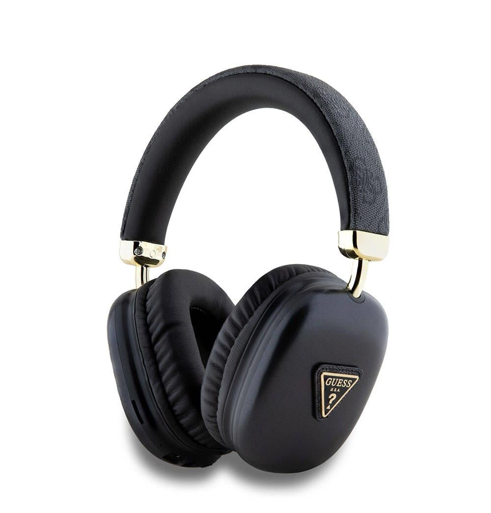 Guess Orjinal Lisanslı PU 4G Desenli Üçgen Logolu Kulak Üstü Bluetooth Kulaklık GUBHK1P4TPW