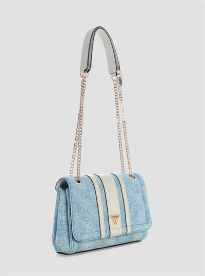 Denim logo Noelle II kapaklı çanta-DL967221