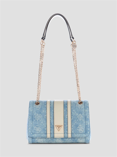 Denim logo Noelle II kapaklı çanta-DL967221