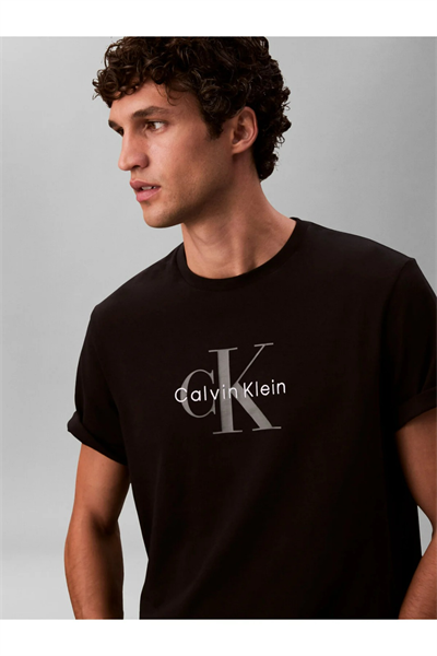 Erkek Baskılı T-Shirt-LV04RB862GUB1