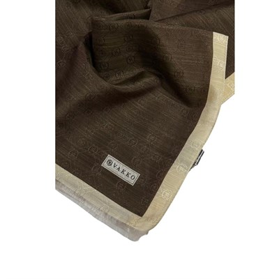 Vakko Pamuk İpek Monogram Şal