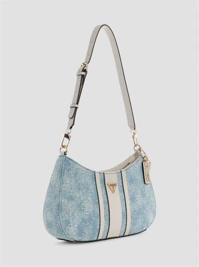 Denim logo Noelle II omuz çantası-DL967218