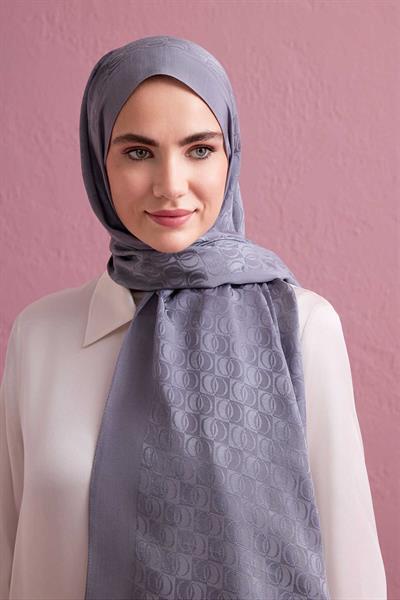 Dama Logo Shiny Jakar Şal 70x190