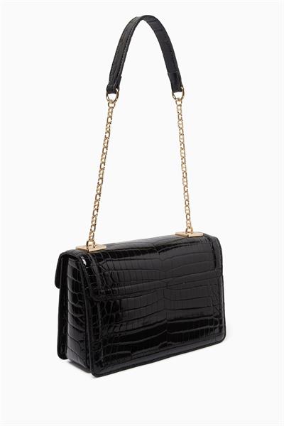 Love Moschino omuz çantası BORSA SHINY CROCO JC4384PP0LKJ0000