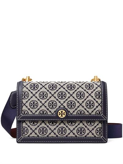 Tory Burch Monogram Logolu Omuz Çanta Lacivert