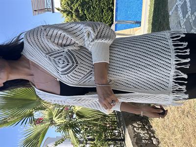 Bej İnce Triko Hırka