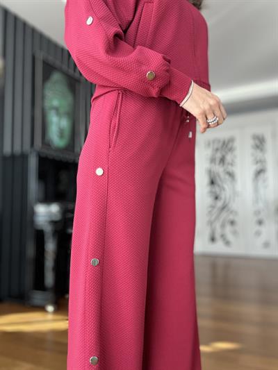 Bordo Petek Dokuma İkili Takım 