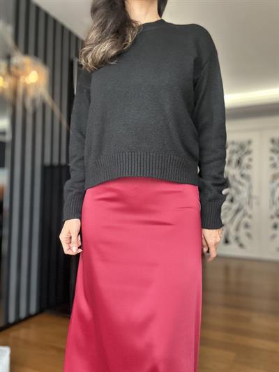 Bordo Saten Etek