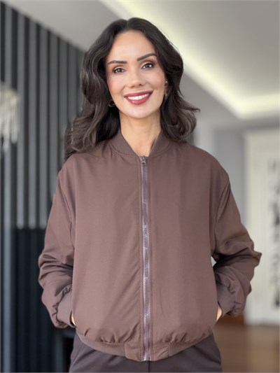 Kahverengi Bomber Mont