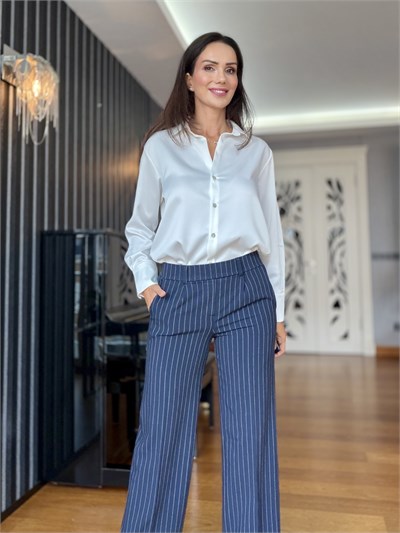 Lacivert Çizgili Premium Pantolon Ceket Takım