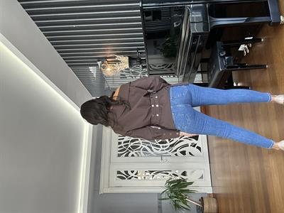 Mavi Push Up Likralı Pantolon