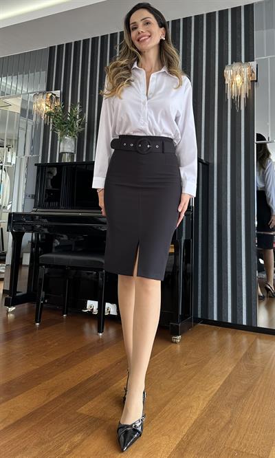 Siyah Midi Kalem Etek