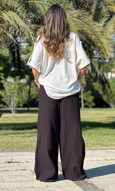 Siyah Müslin Pantolon