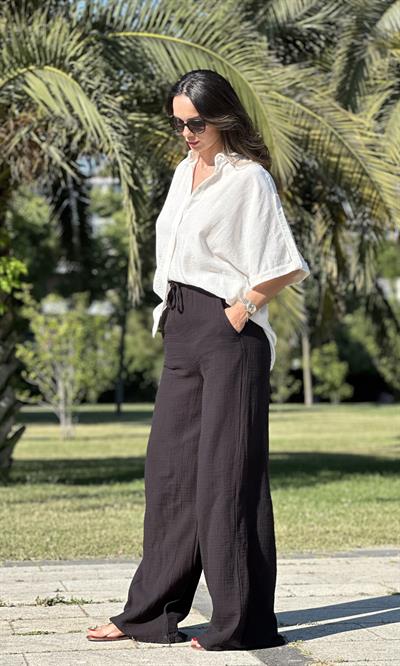 Siyah Müslin Pantolon