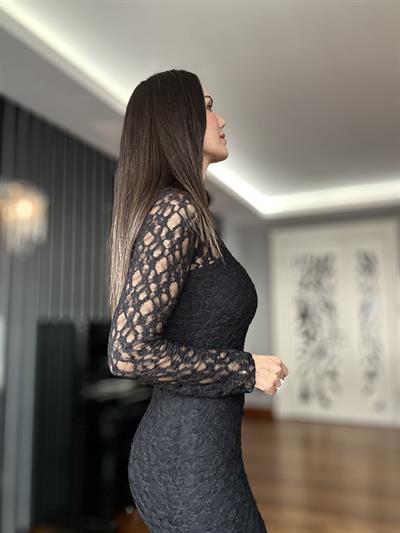 Siyah Uzun Dantel Elbise