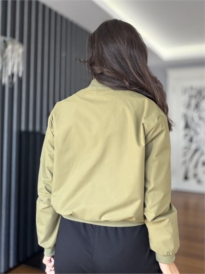 Yeşil Su Geçirmez Bomber Mont