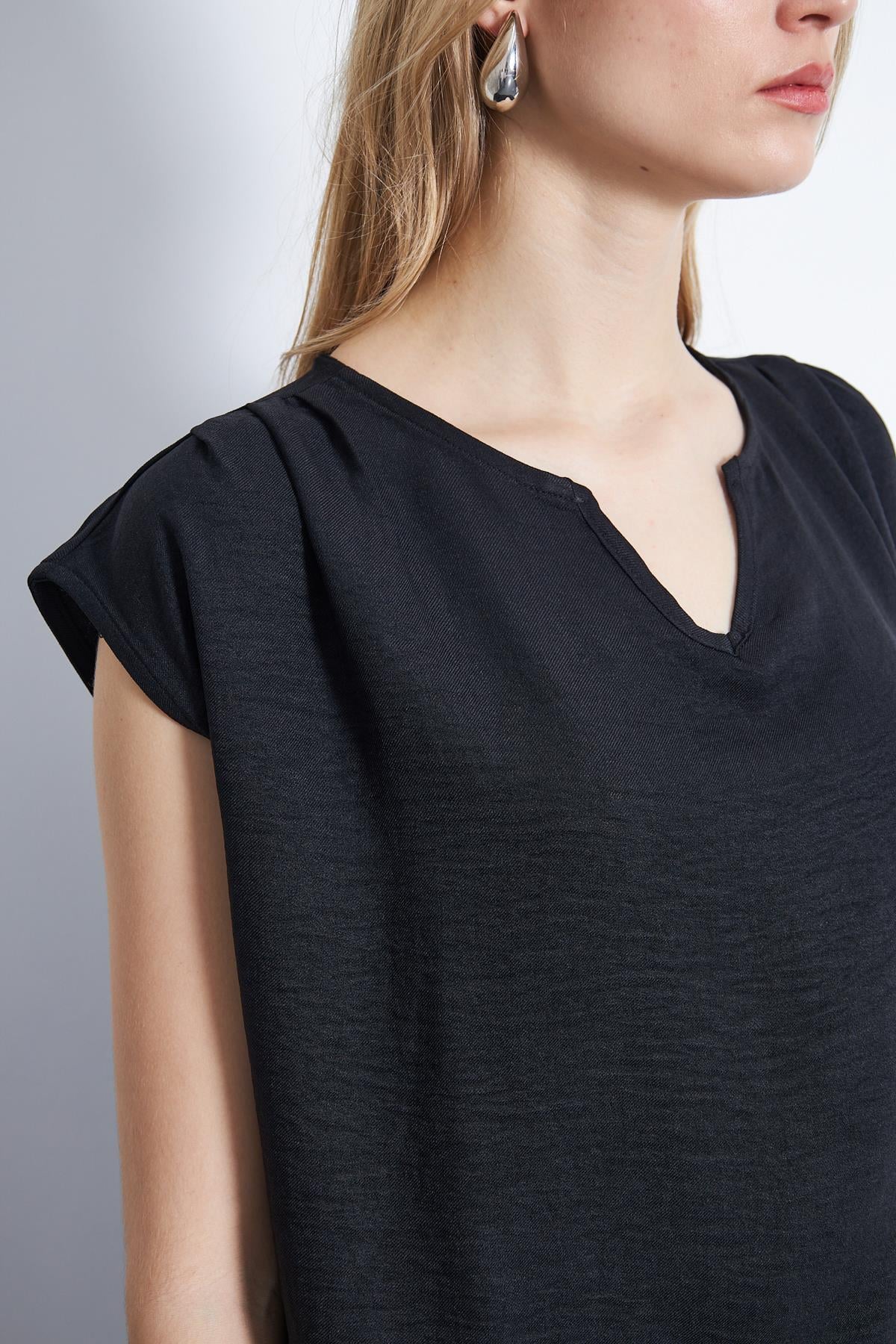 Aerobin siyah dokuma 2li takım set - Charamela