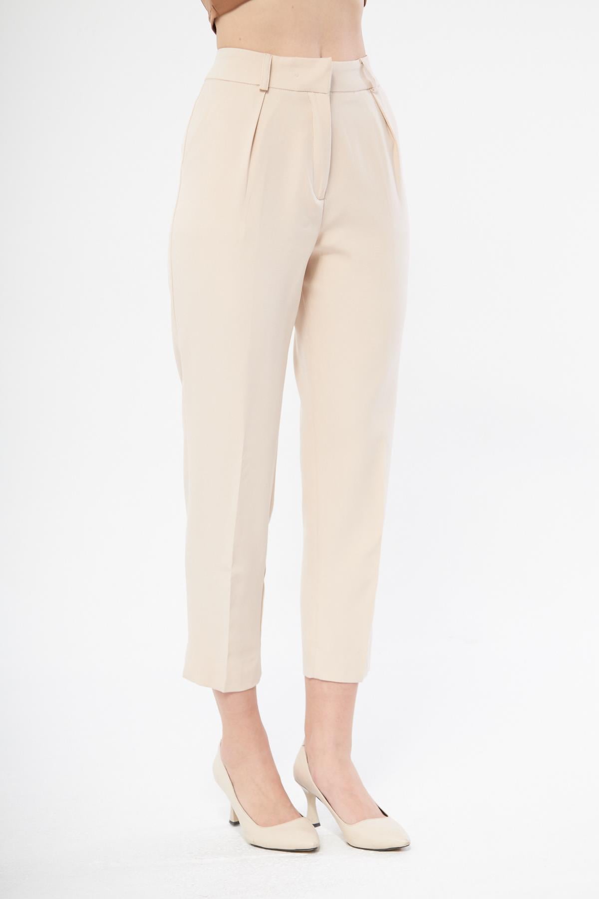 Bej smart pantolon - Charamela