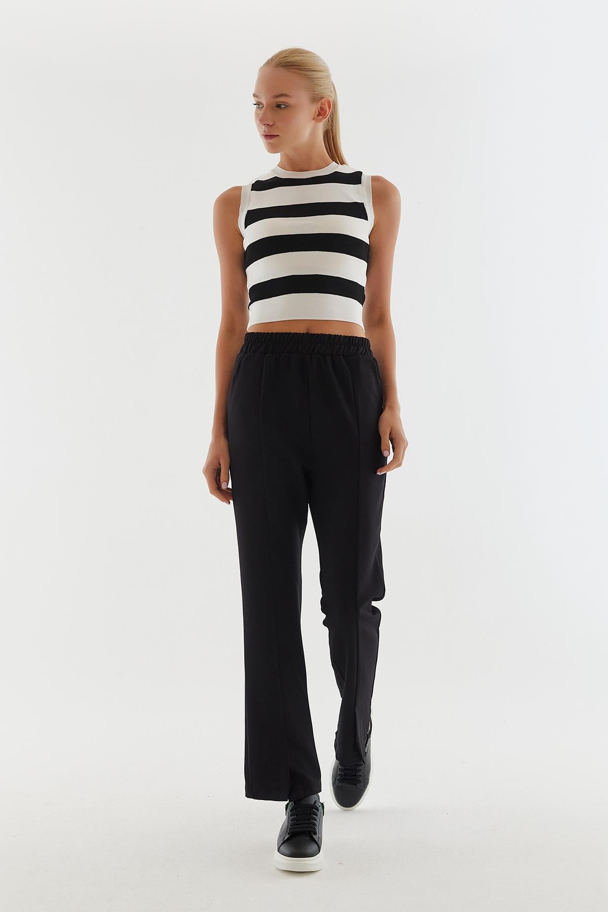 Beli lastikli pantolon - Charamela