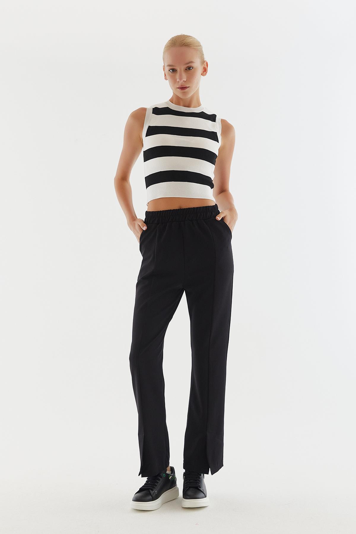 Beli lastikli pantolon - Charamela