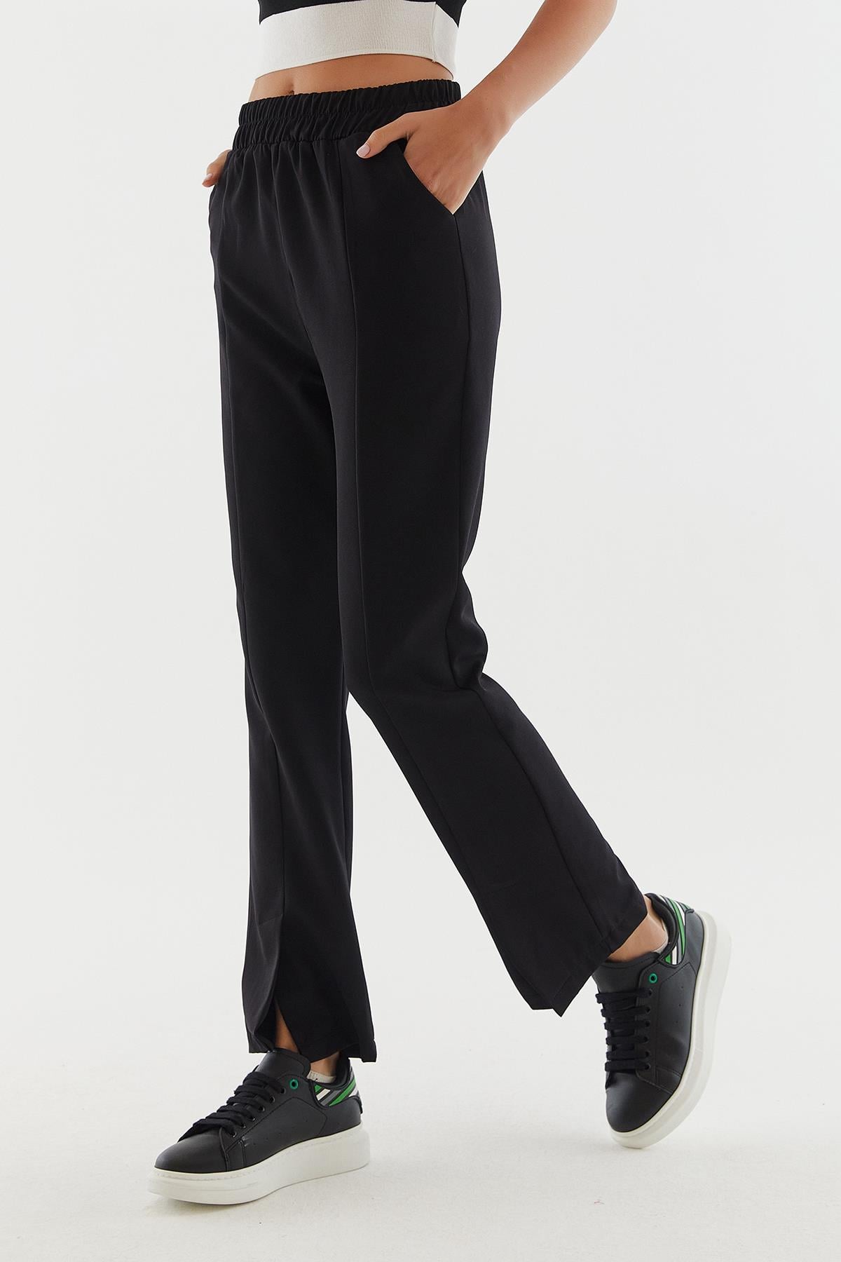 Beli lastikli pantolon - Charamela