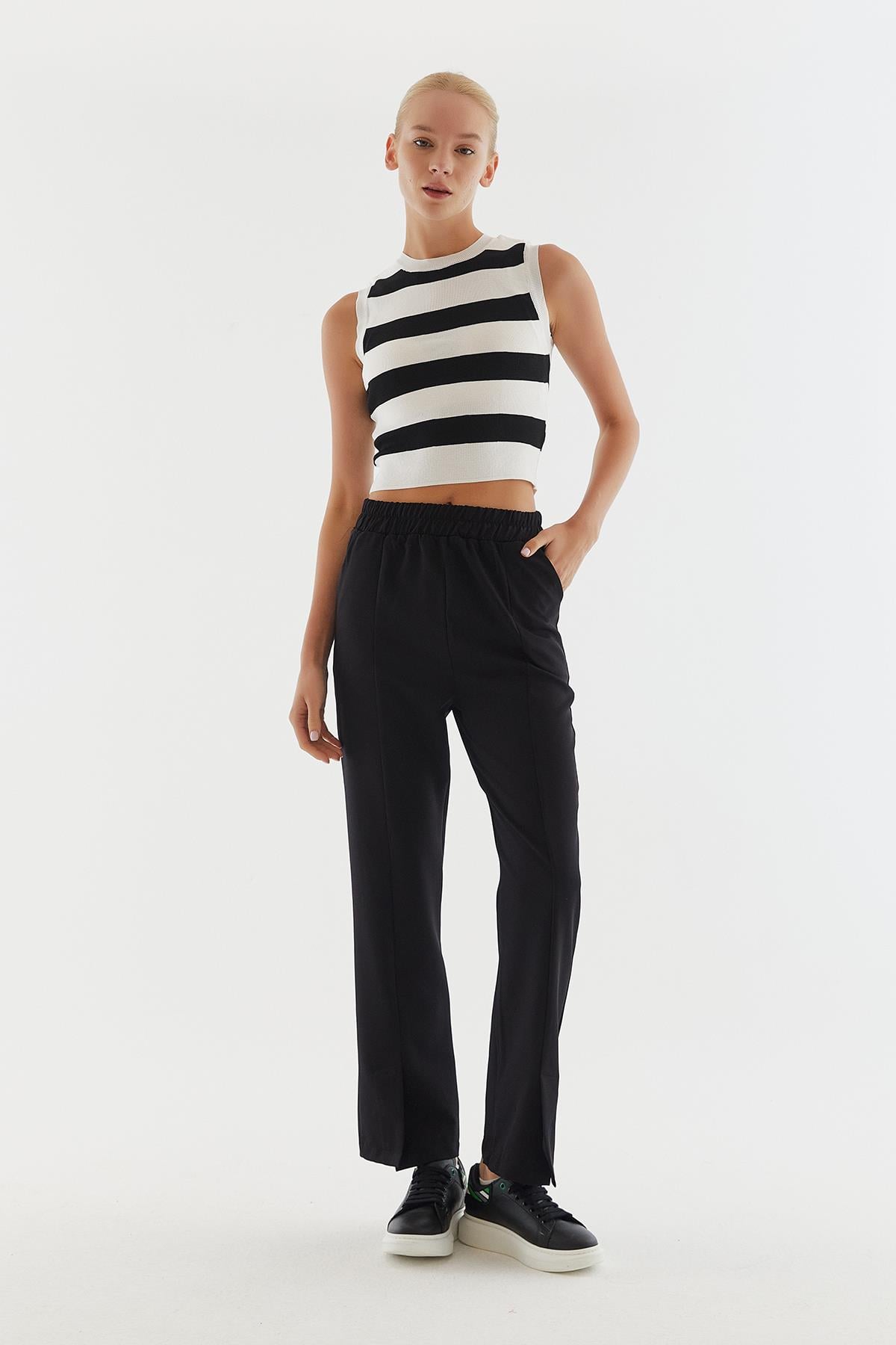 Beli lastikli pantolon - Charamela