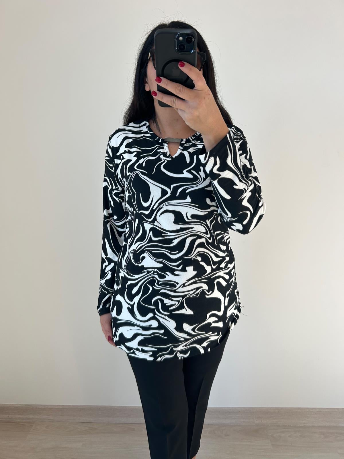 Kadın büyük beden örme bluz-bgb76 - Charamela