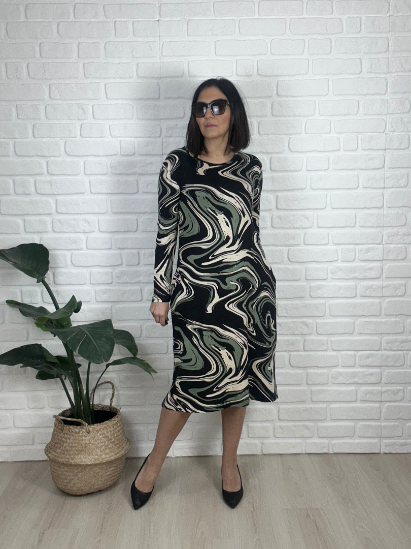 Kadın büyük beden örme elbise -bge75 - Charamela