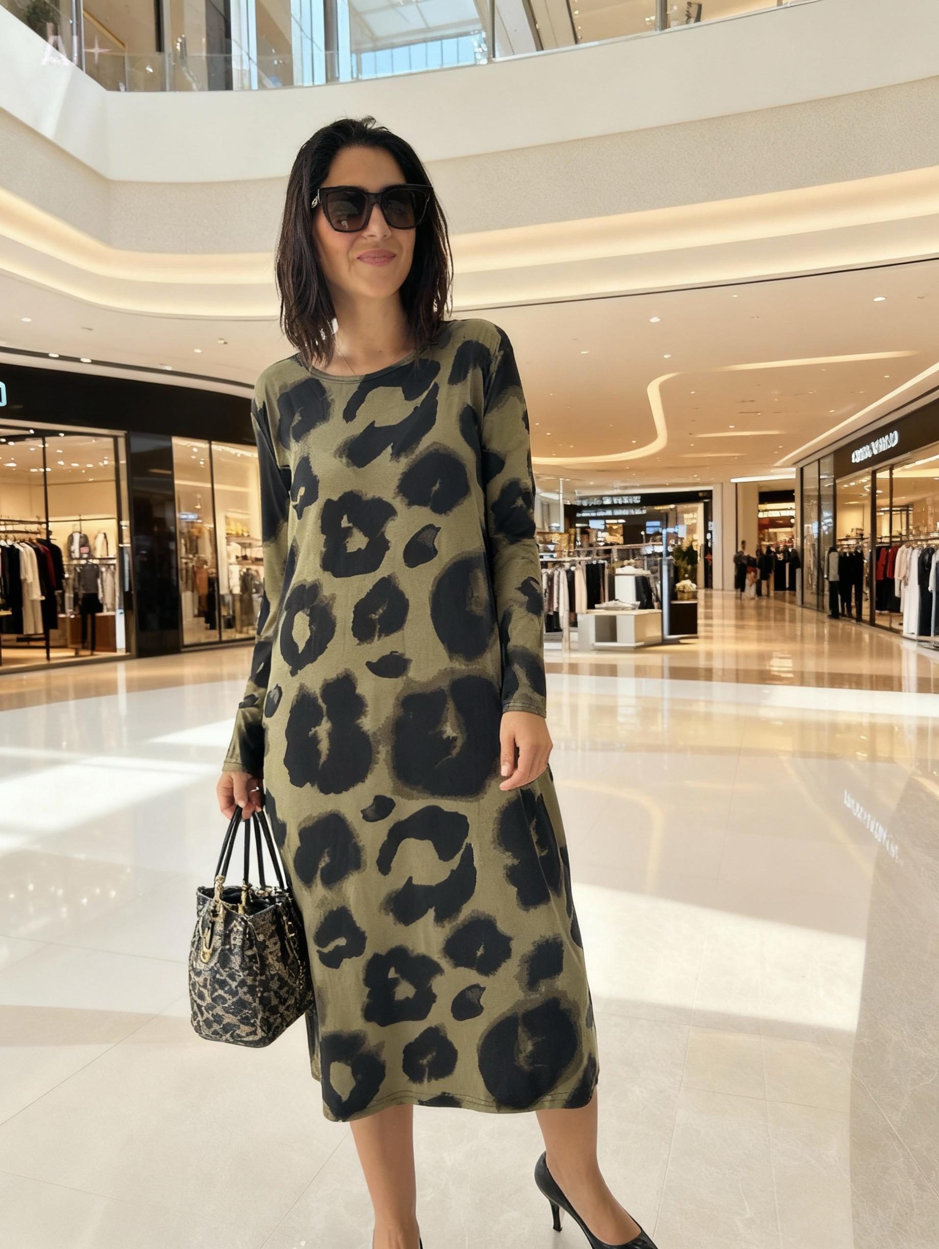 Kadın büyük beden uzun kollu örme elbise-bge62 - Charamela