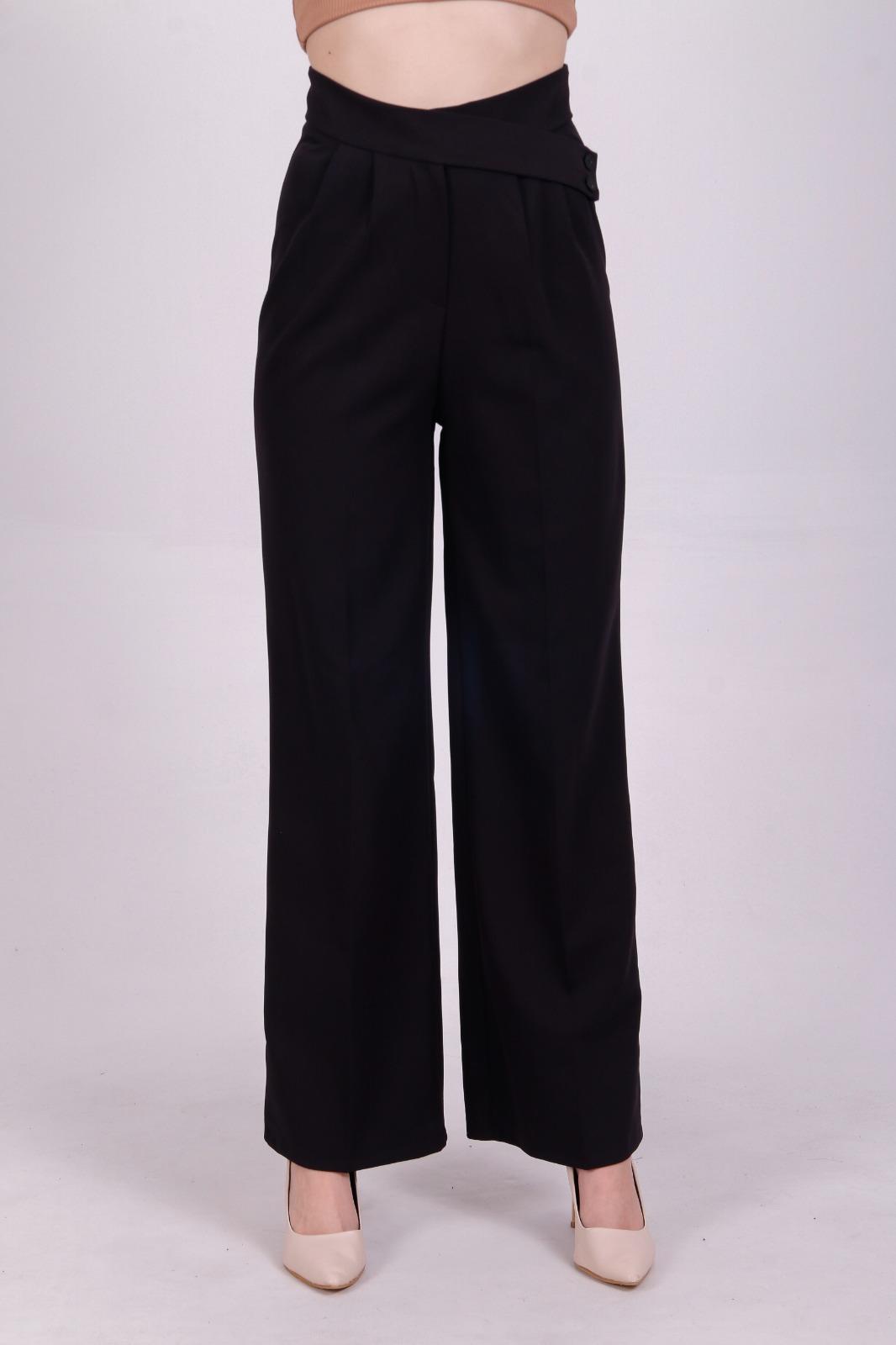 Kadın standart fit bol paça pantolon - Charamela