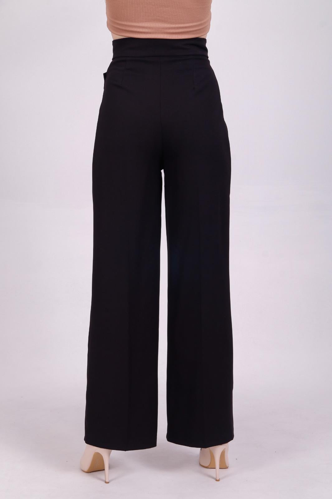 Kadın standart fit bol paça pantolon - Charamela