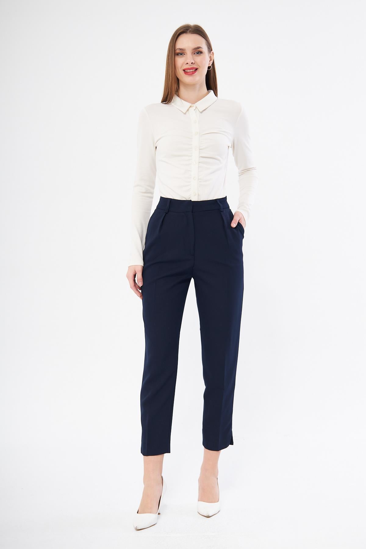 Lacivert smart pantolon - Charamela