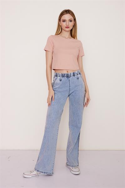 Basic pembe crop t-shirt - Charamela