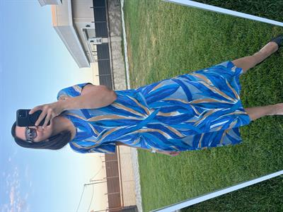 Büyük beden diz altı örme elbise -bge115