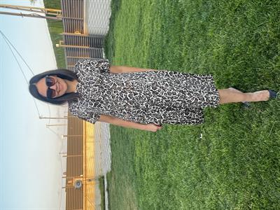 Büyük beden diz altı örme elbise -bge129