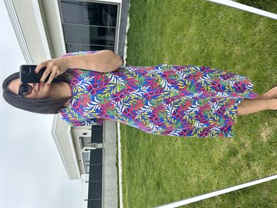 Büyük beden diz altı örme elbise -bge78 - Charamela