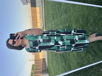 Büyük beden diz altı örme elbise -bge79 - Charamela