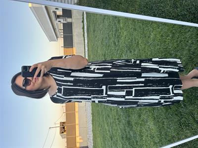 Büyük beden diz altı örme elbise -bge84 - Charamela