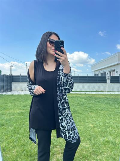 Büyük beden kimono i̇kili takım - Charamela